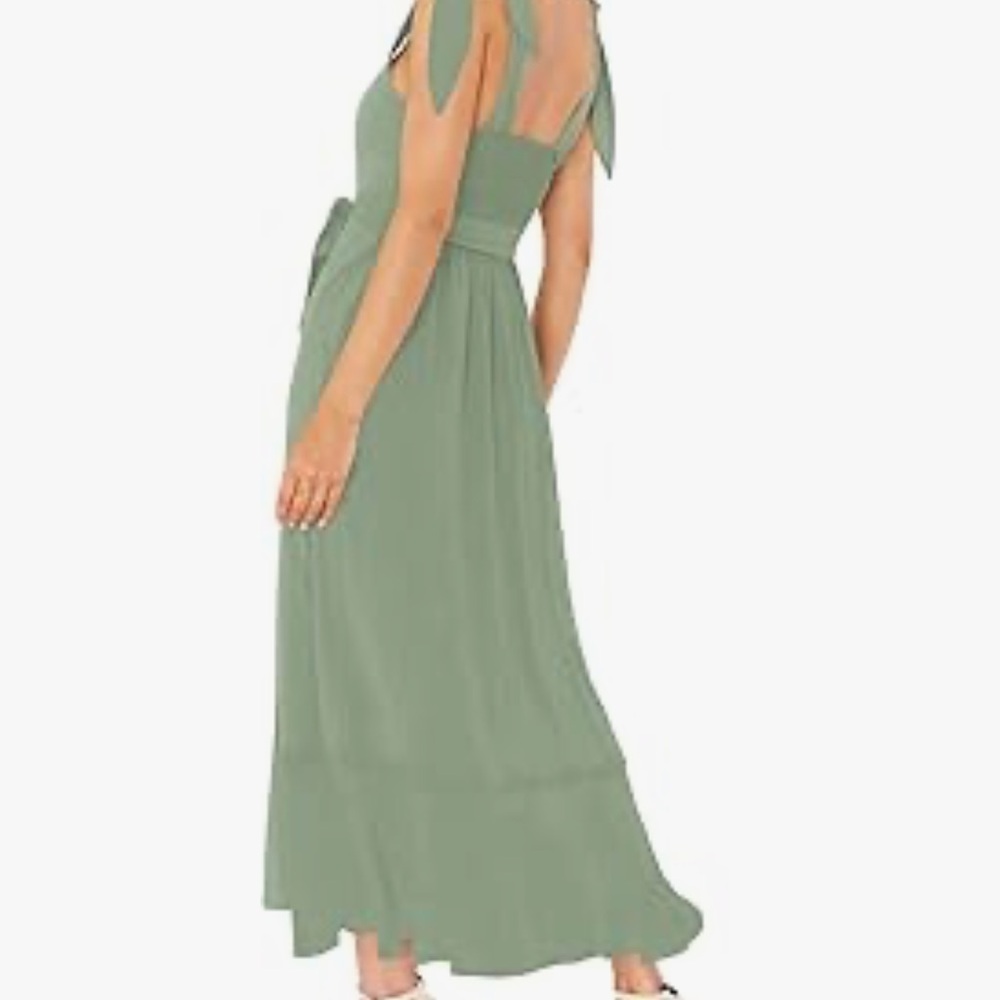 Sage green dress - never worn - waste tie included